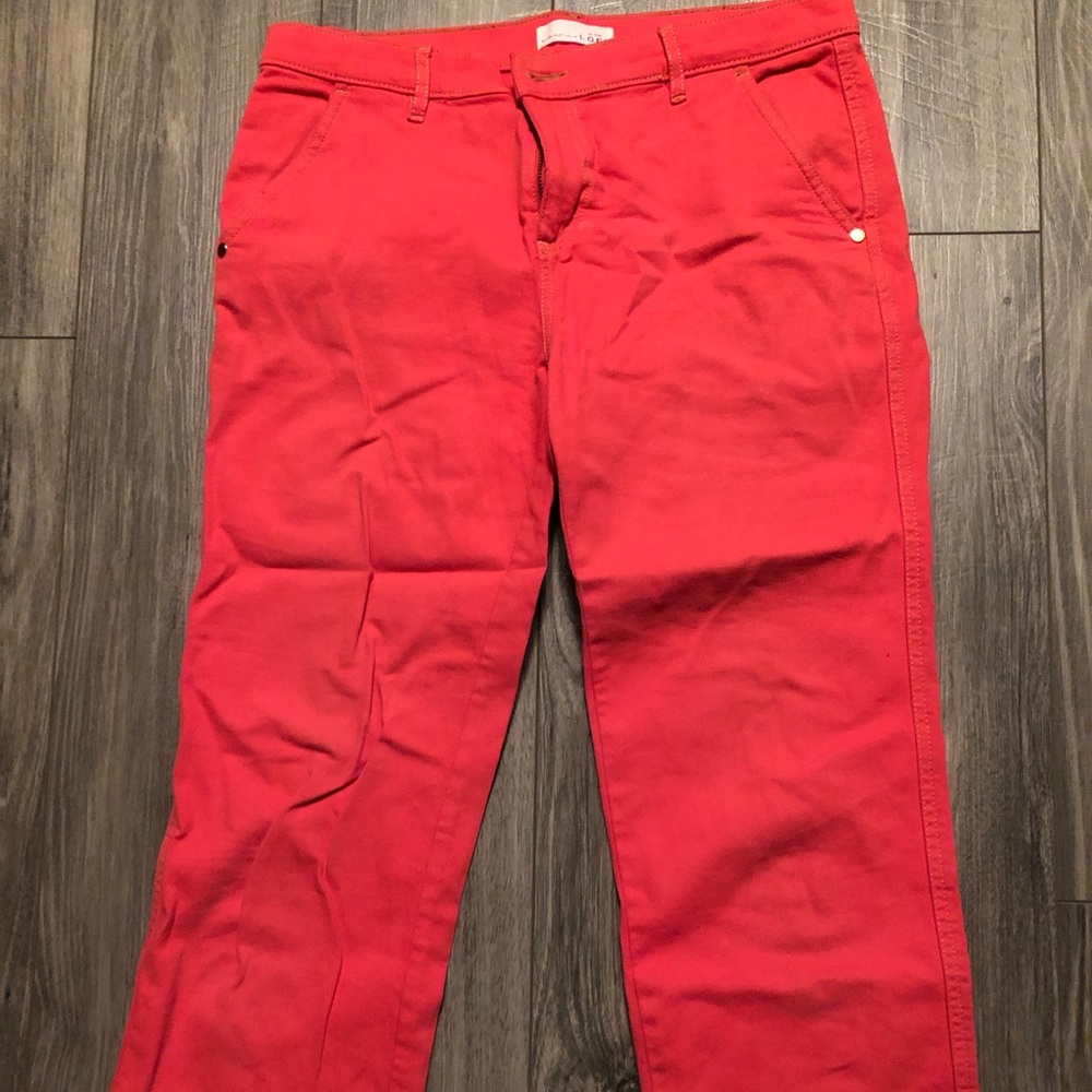 Loft coral jean capris